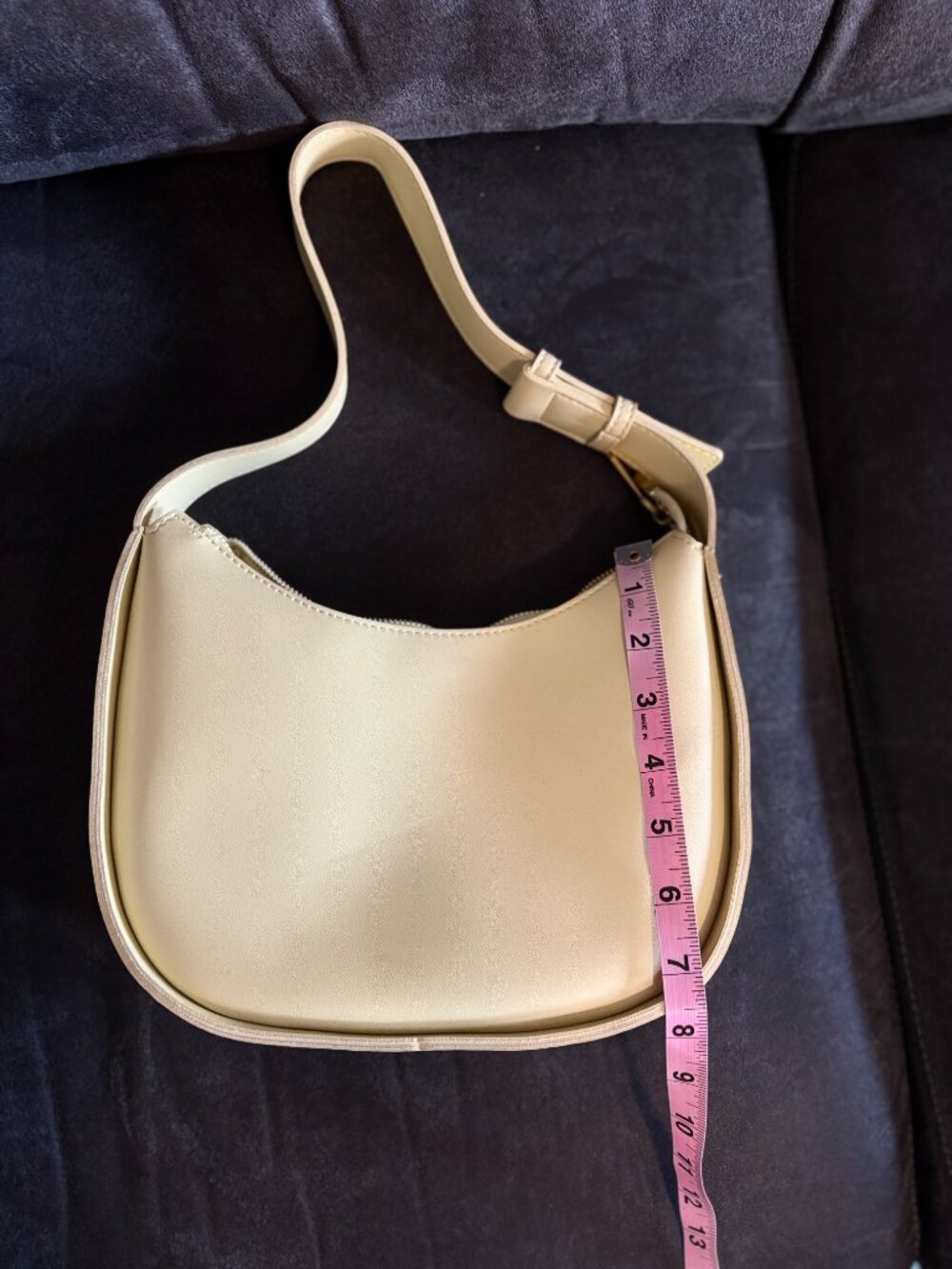 NWOT • light yellow vegan leather crossbody / shoulder bag - Picture 11 of 13